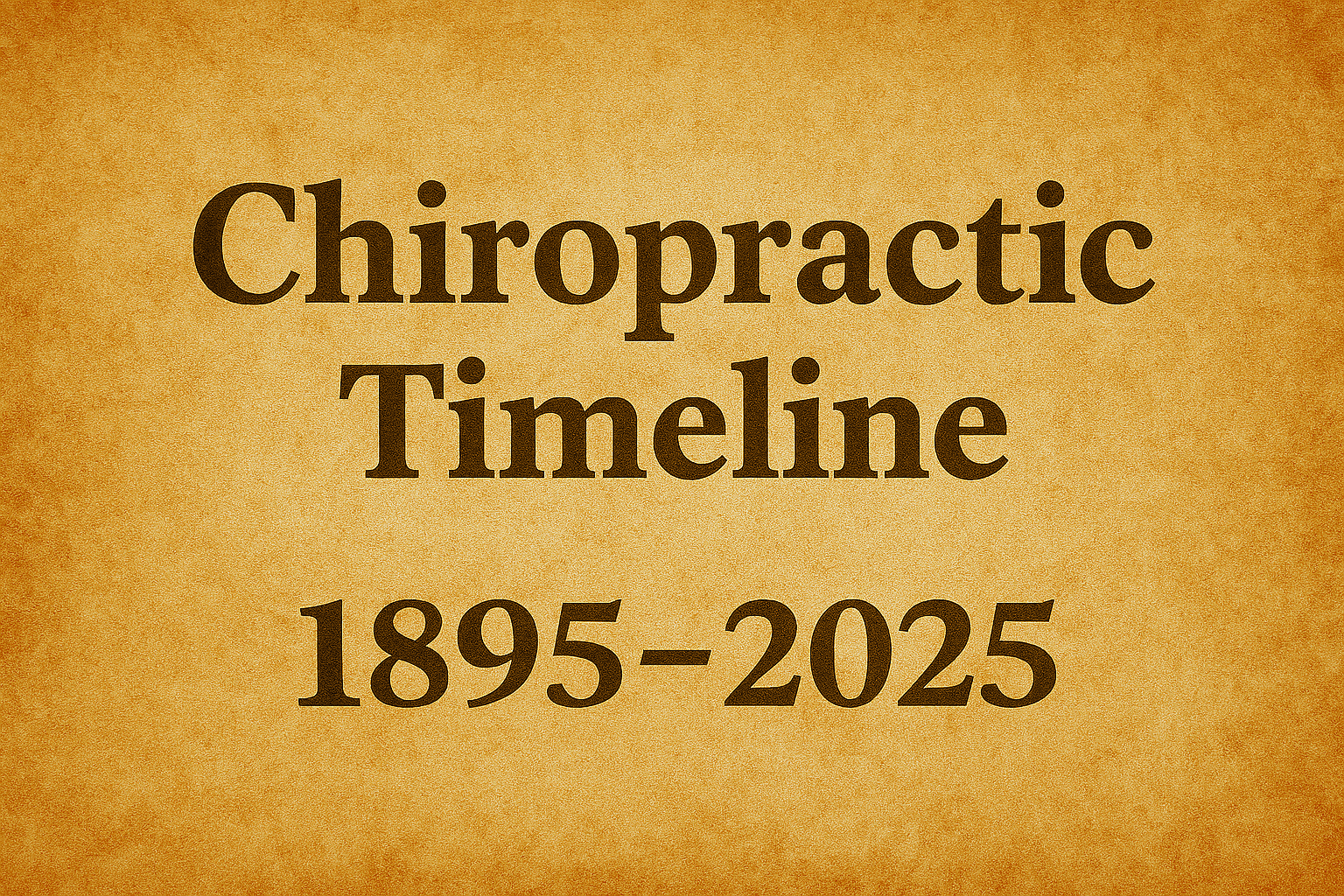 Modern chiropractic research timeline